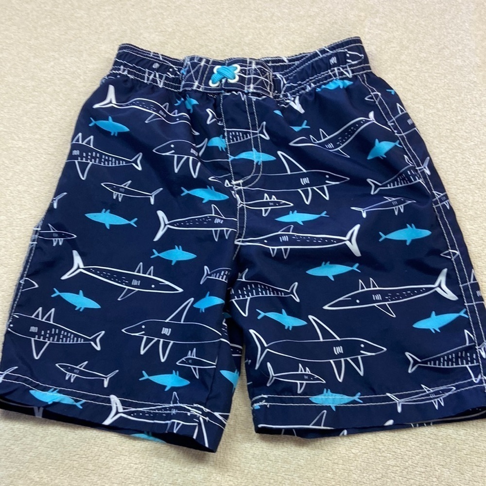 Wippette Boys Shark Themed Swim Trunks 4T